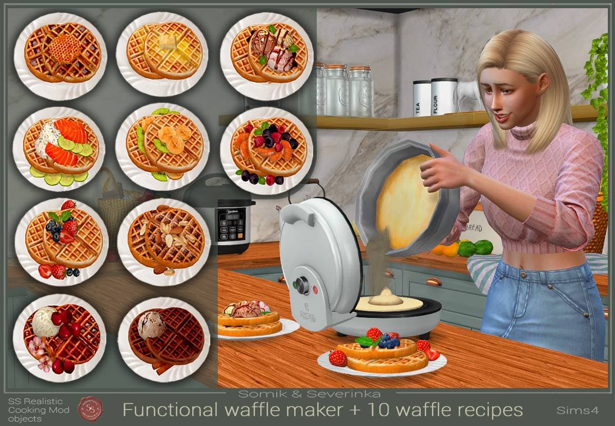 Functional waffle maker mod gets updated for The Sims 4
