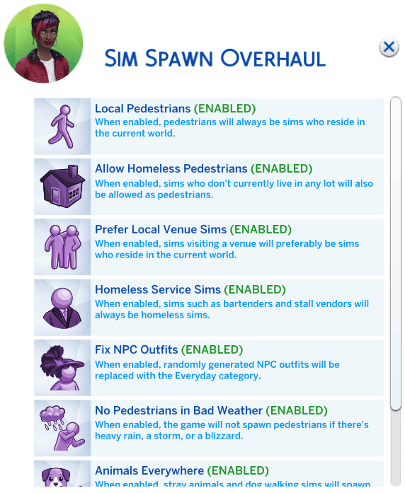 Sim Spawn Overhaul v3.0 improves The Sims 4 townie and NPC variety