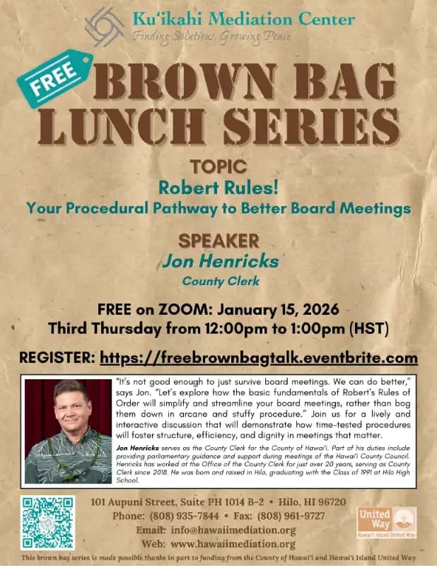 Free training helps Big Island boards run meetings more efficiently