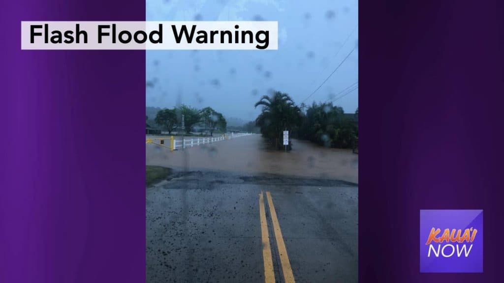 Flash Flood Warning Forces Closure of Kūhiō Highway at Hanalei Bridge