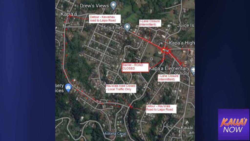 Kapaa Bypass Road Full Nightly Closures Pushed Back to March 15
