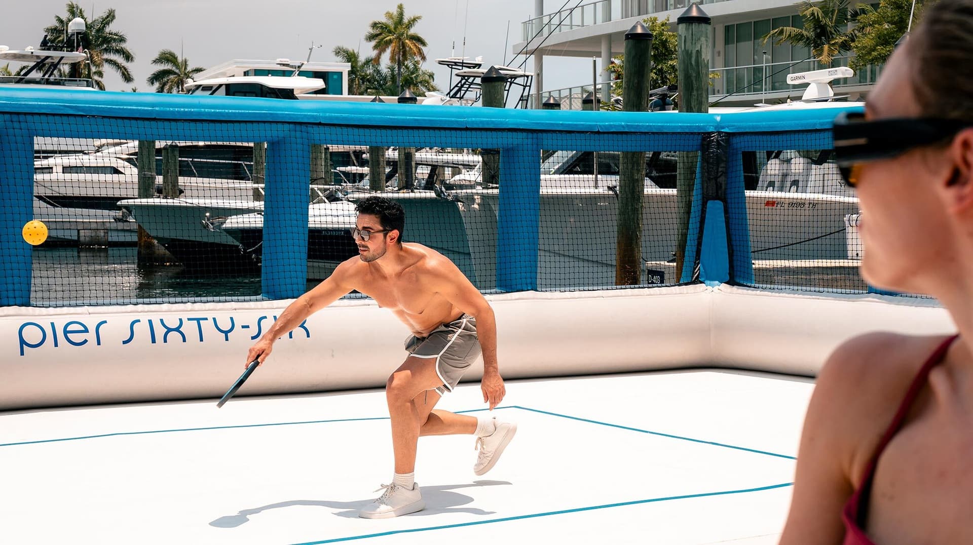 Fort Lauderdale resort opens floating pickleball court in marina
