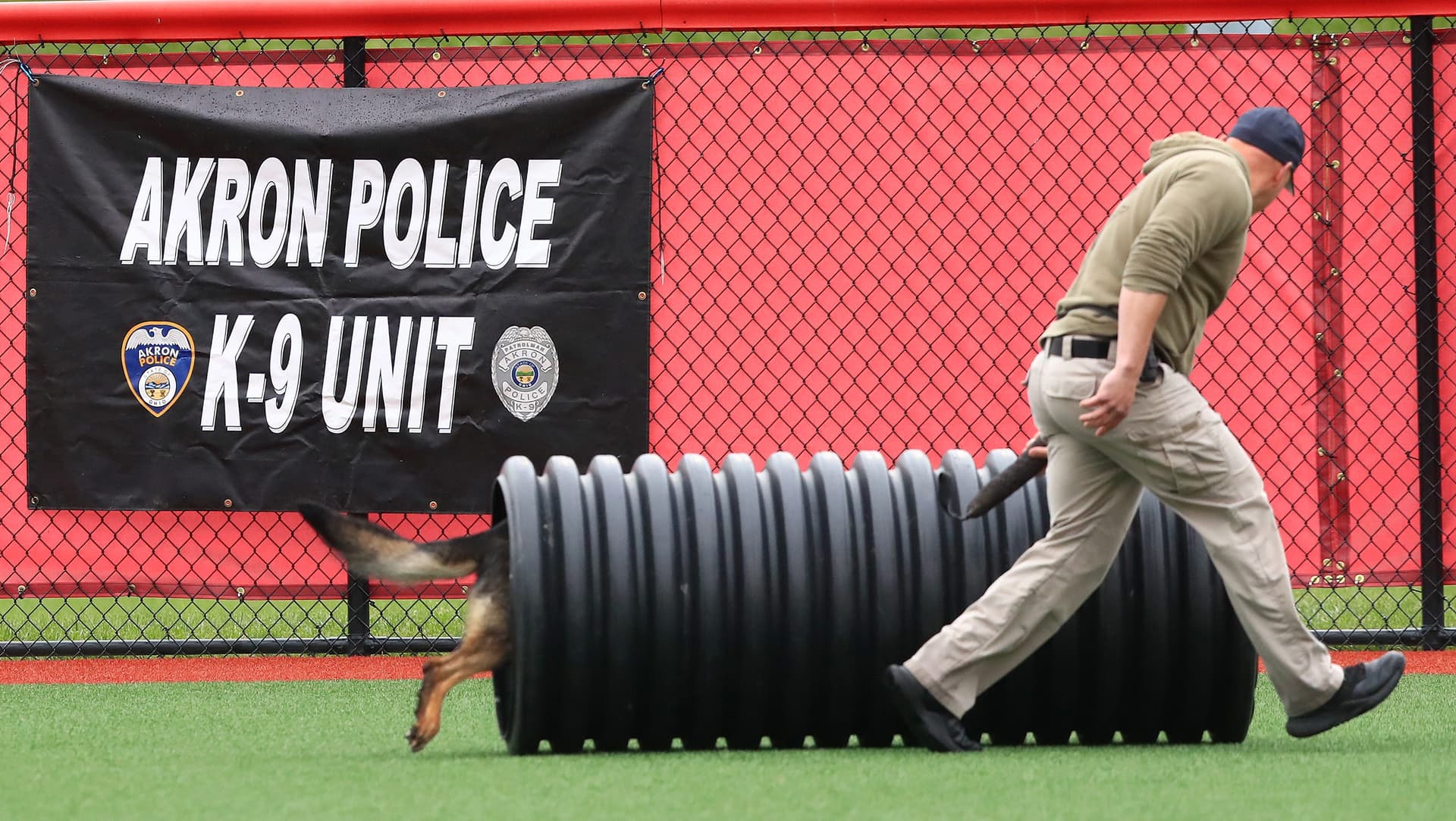 Akron K9 Challenge showcases police dogs’ agility, obedience, apprehension