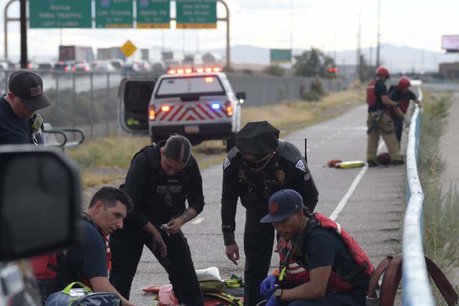New Mexico State Police rescue man from Albuquerque arroyo