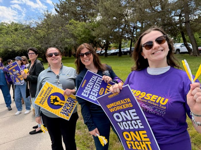 Union health-care workers picket Bon Secours over wages, staffing shortages