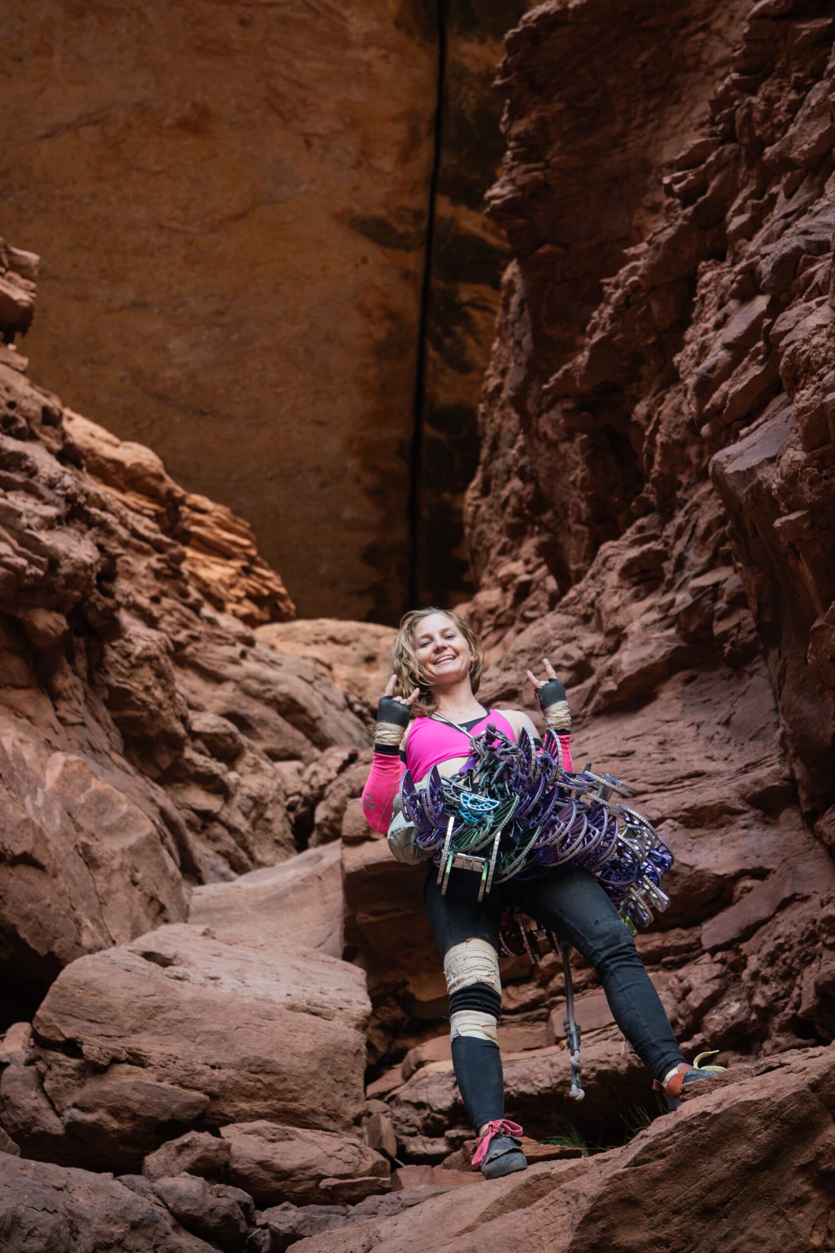 Moab's Mary Eden Conquers Century Crack After Six Months of Offwidth Training