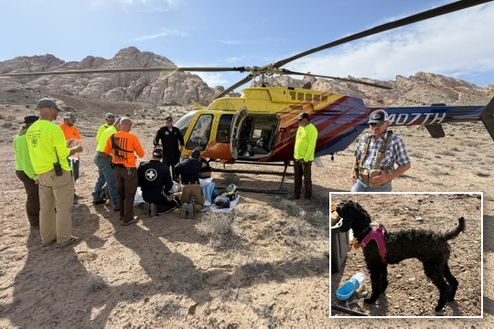 poodle survives 30-foot canyoneering fall in Buckeyes Canyon rescue