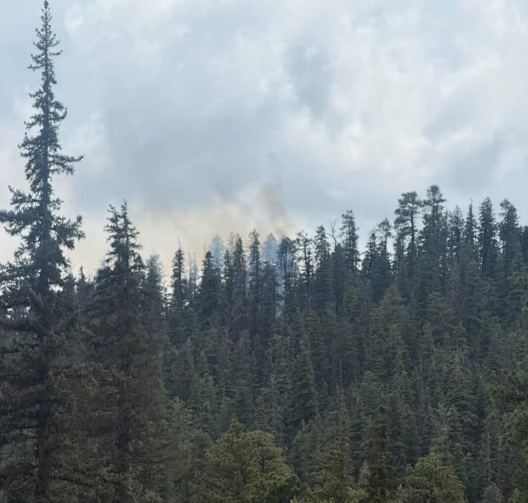 Small Alpine fire contained as crews mop up steep terrain