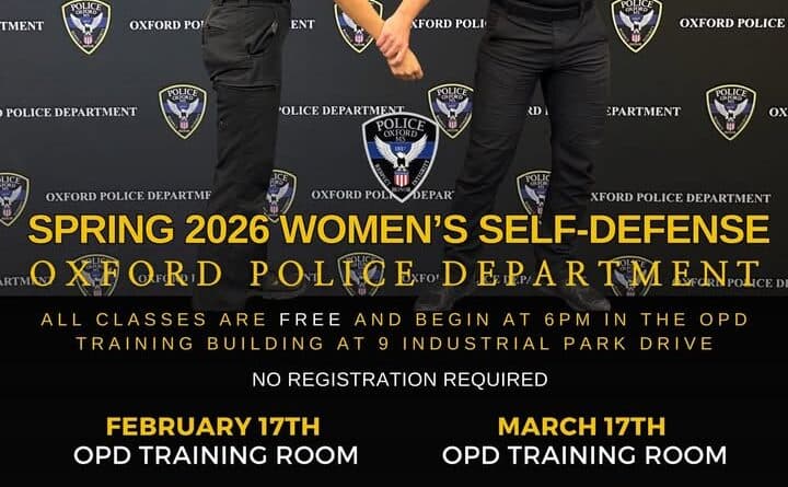 Oxford Police Department Restarts Free Spring 2026 Women's Self-Defense Classes