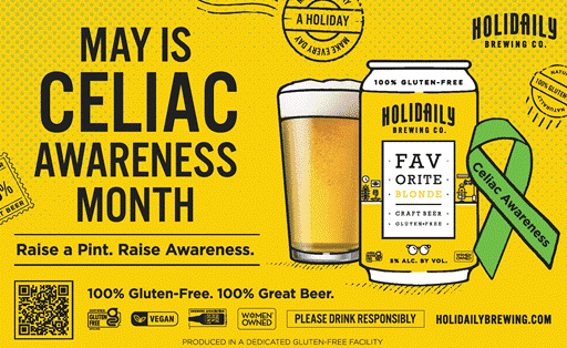 Holidaily Brewing launches gluten-free lime lager for Celiac Awareness Month