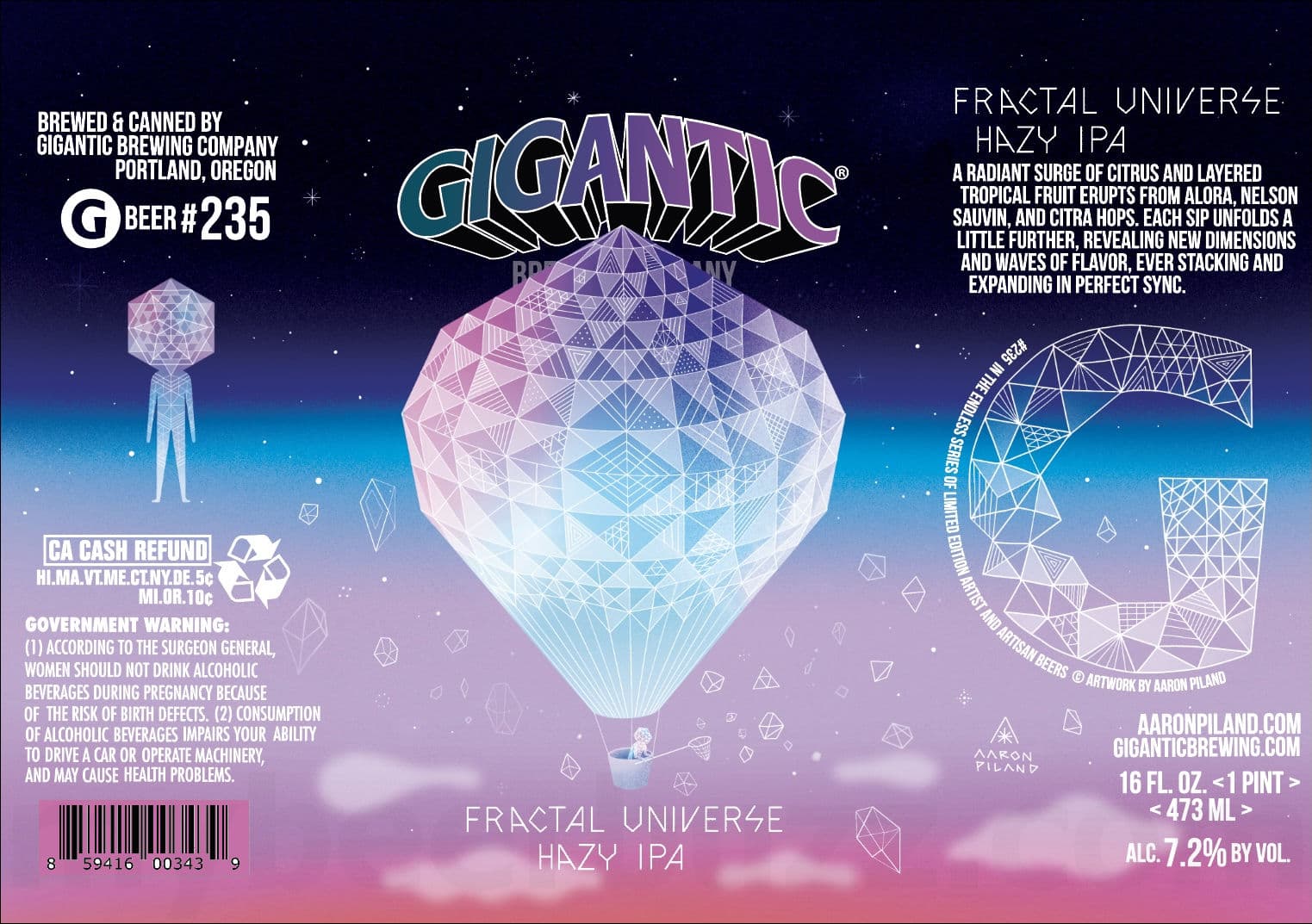 Gigantic Brewing previews Fractal Universe Hazy IPA with Alora, Nelson Sauvin, Citra