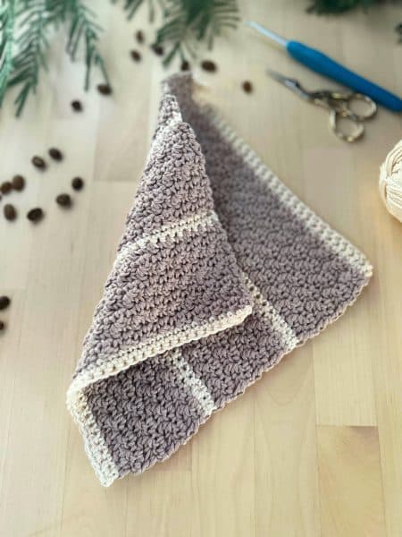 My Crochet Space updates beginner-friendly coffee break washcloth pattern