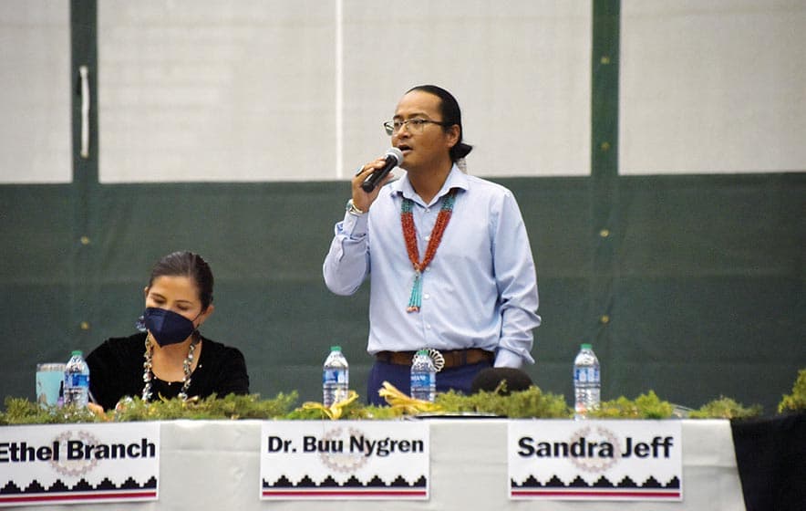Navajo Nation candidates clash over water, housing at Tsaile forum