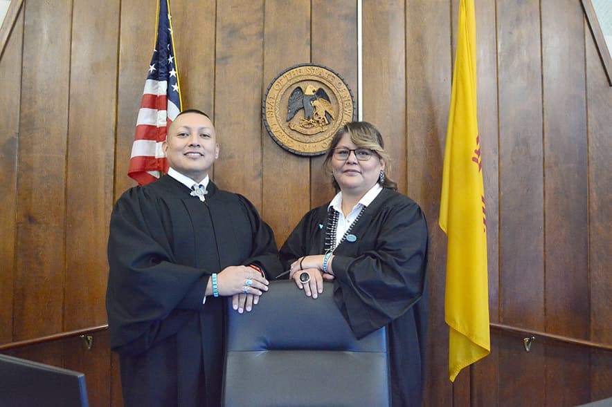 McKinley County Court Swears In Diné Judges Brent Detsoi, Virginia Yazzie