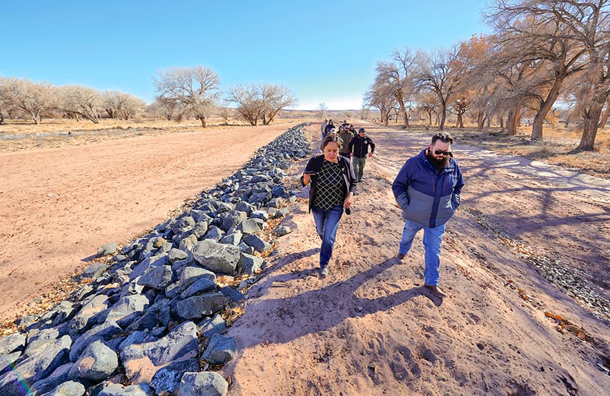 Chinle leaders, Army Corps tour flood-damaged wash, develop emergency action plan