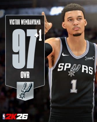 Wembanyama Reaches 97 OVR in NBA 2K26 Ratings Update 9