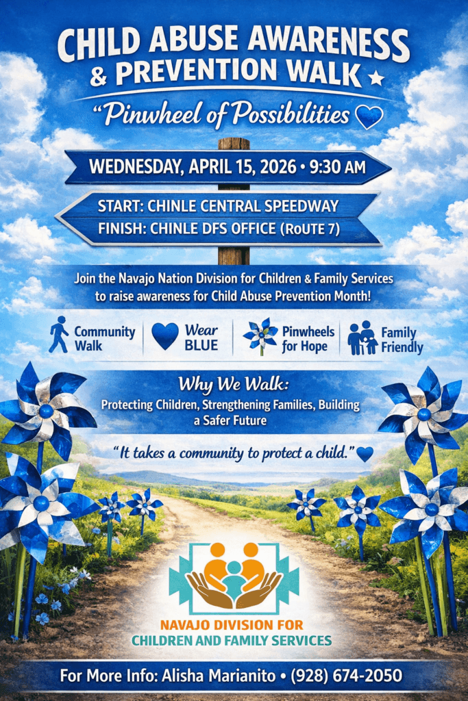 Navajo Nation DFS Plans Child Abuse Prevention Walk in Chinle This April