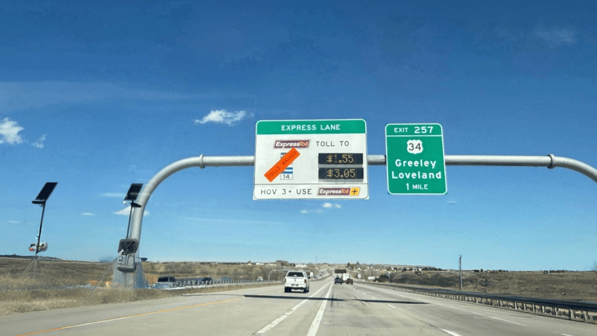 I-25 Express Lanes Near Fort Collins Begin Tolling April 7, Weaving Fines Pending