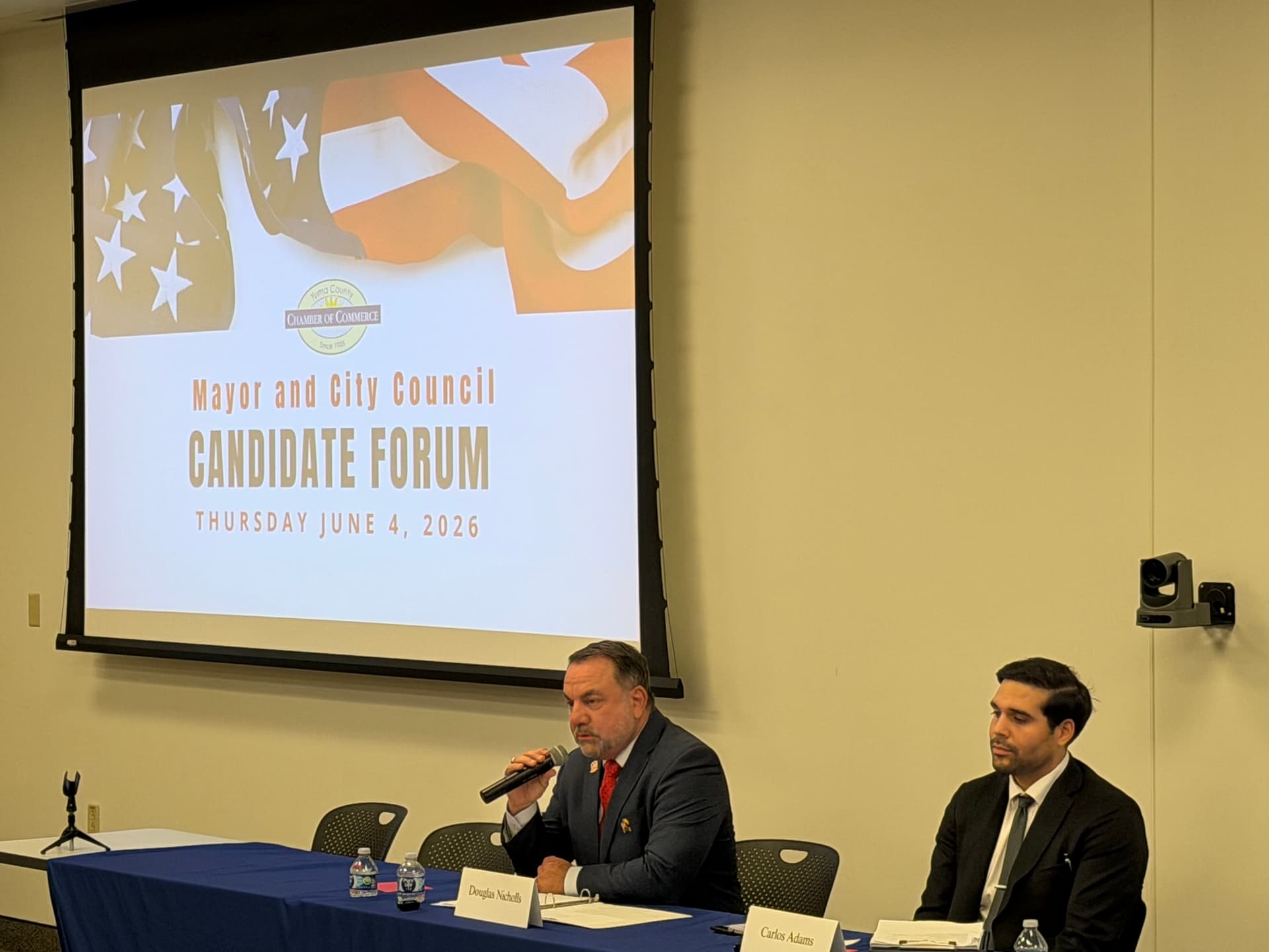 Nicholls and Adams face off in Yuma mayoral forum