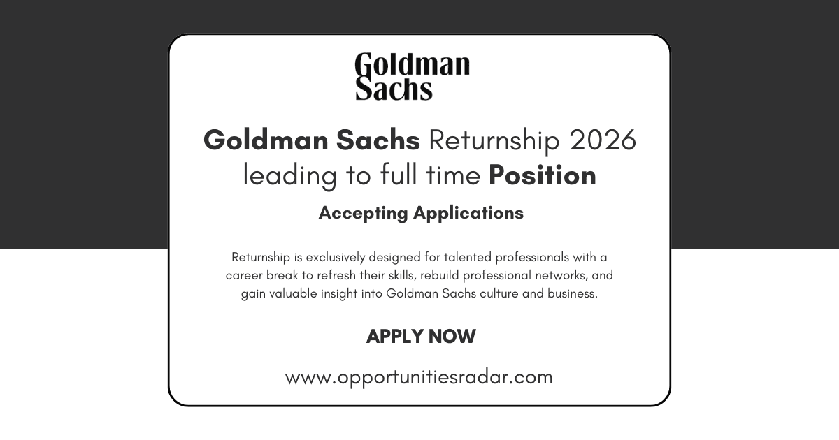 Goldman Sachs expands returnship to widen talent pipeline for returnees