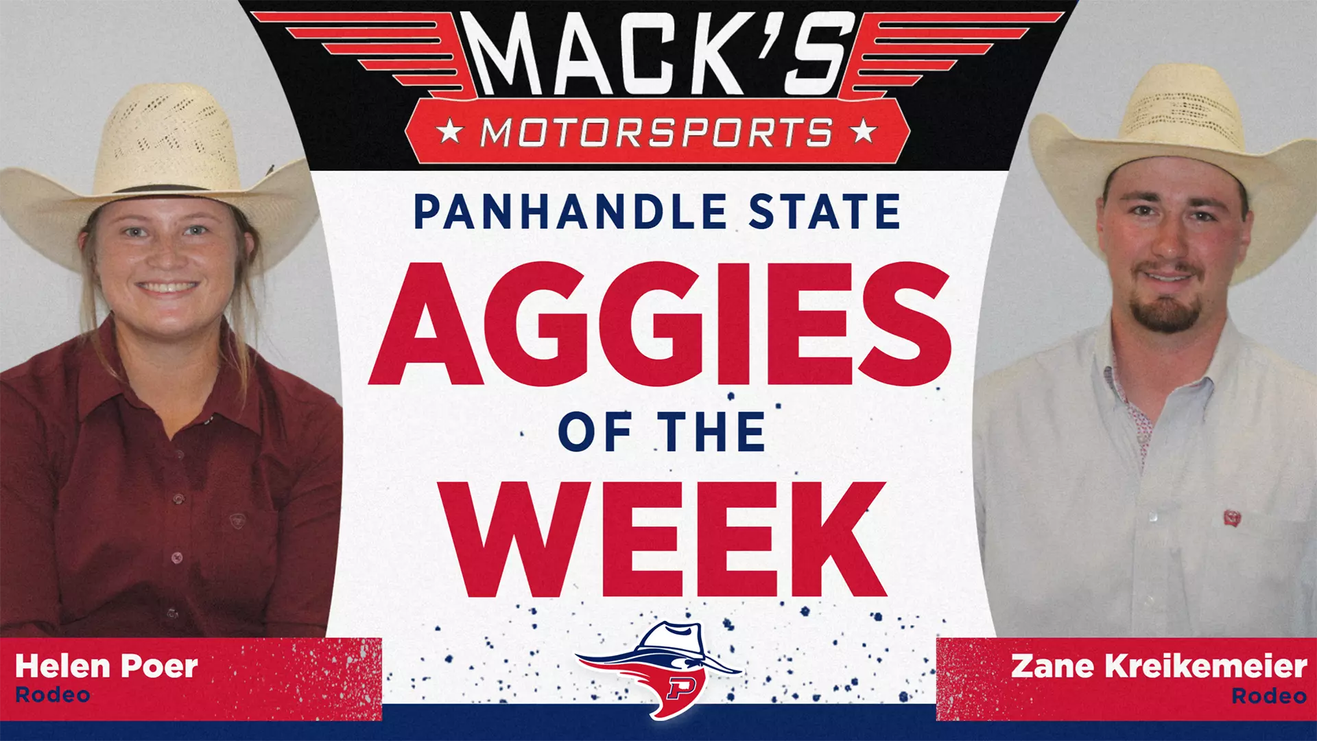 OPSU Rodeo Names Poer, Kreikemeier Aggies of the Week After Garden City Competition
