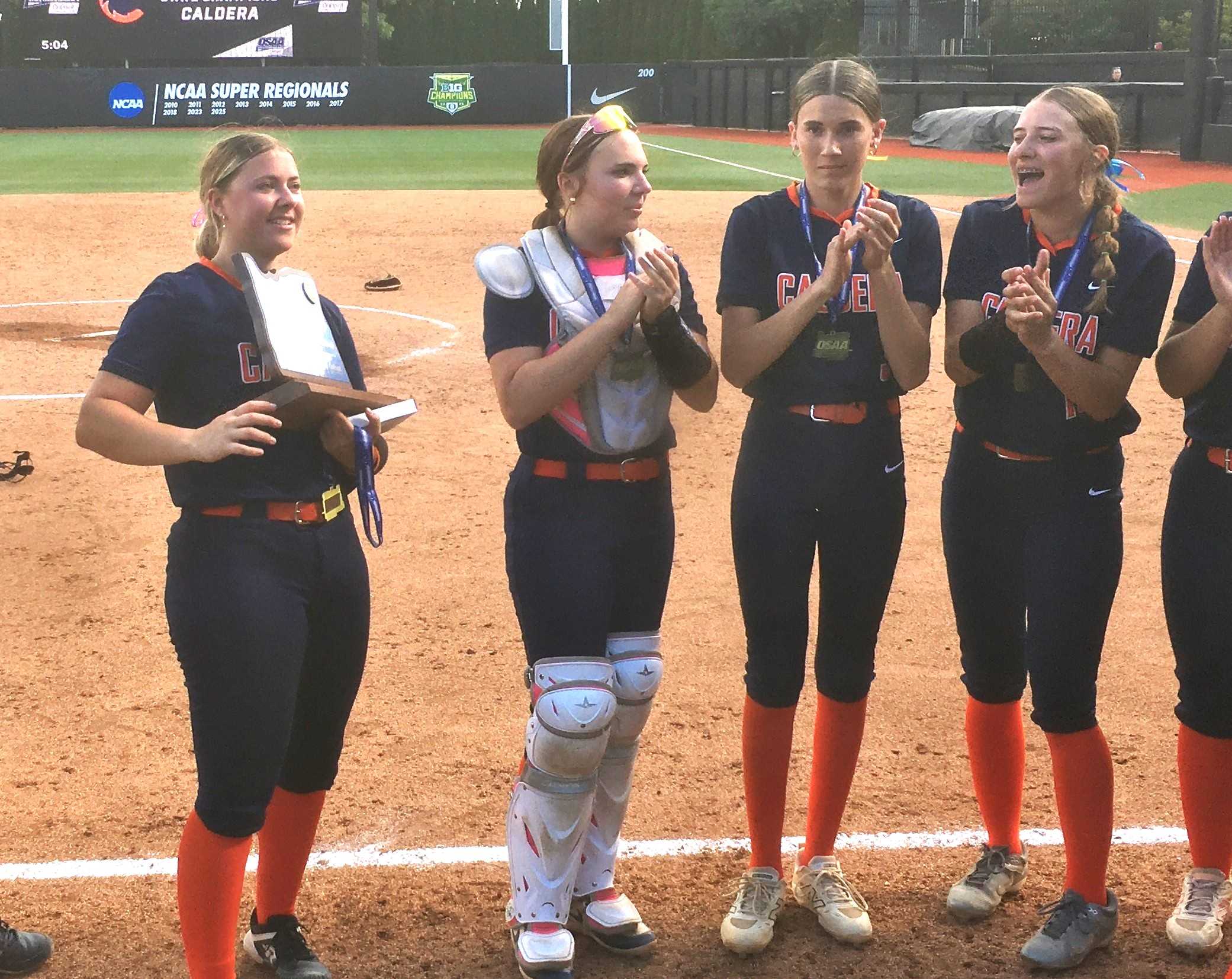 Caldera wins first state softball title in Eugene with 9-4 victory