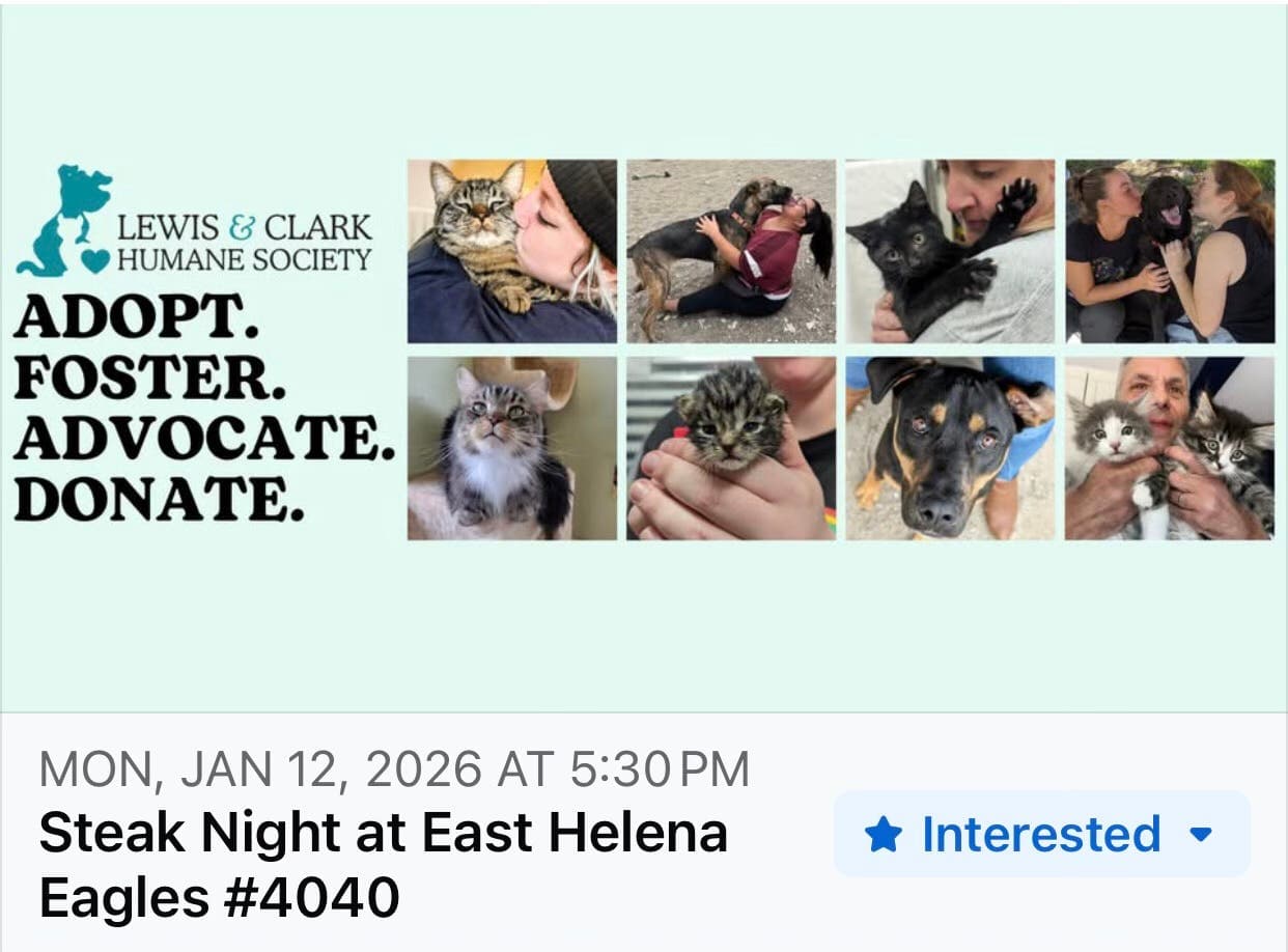 East Helena Steak Fry Fundraiser Benefits Humane Society Trap-Neuter-Release Program