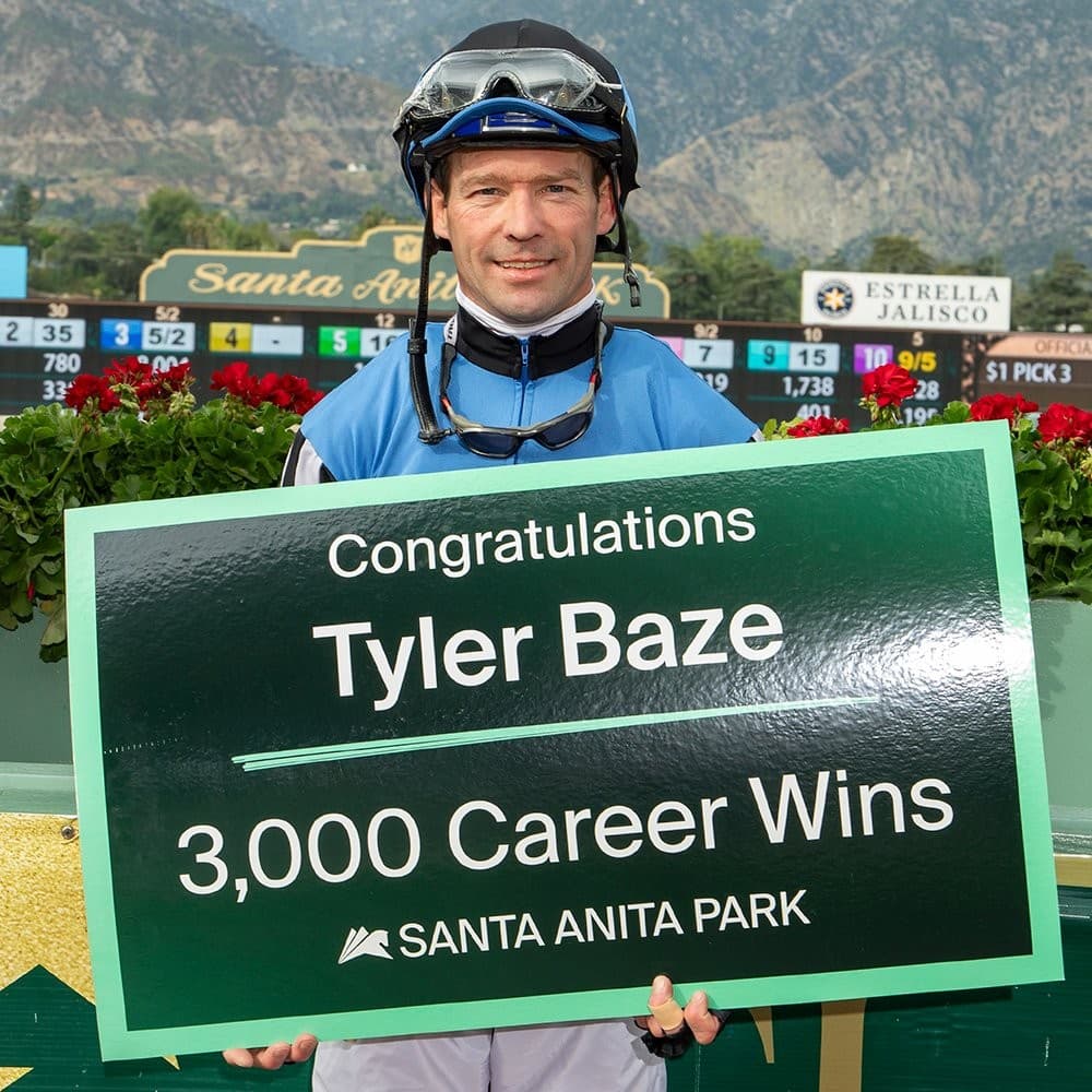 Smith, Baze Share Jockey of the Week After Santa Anita Milestones