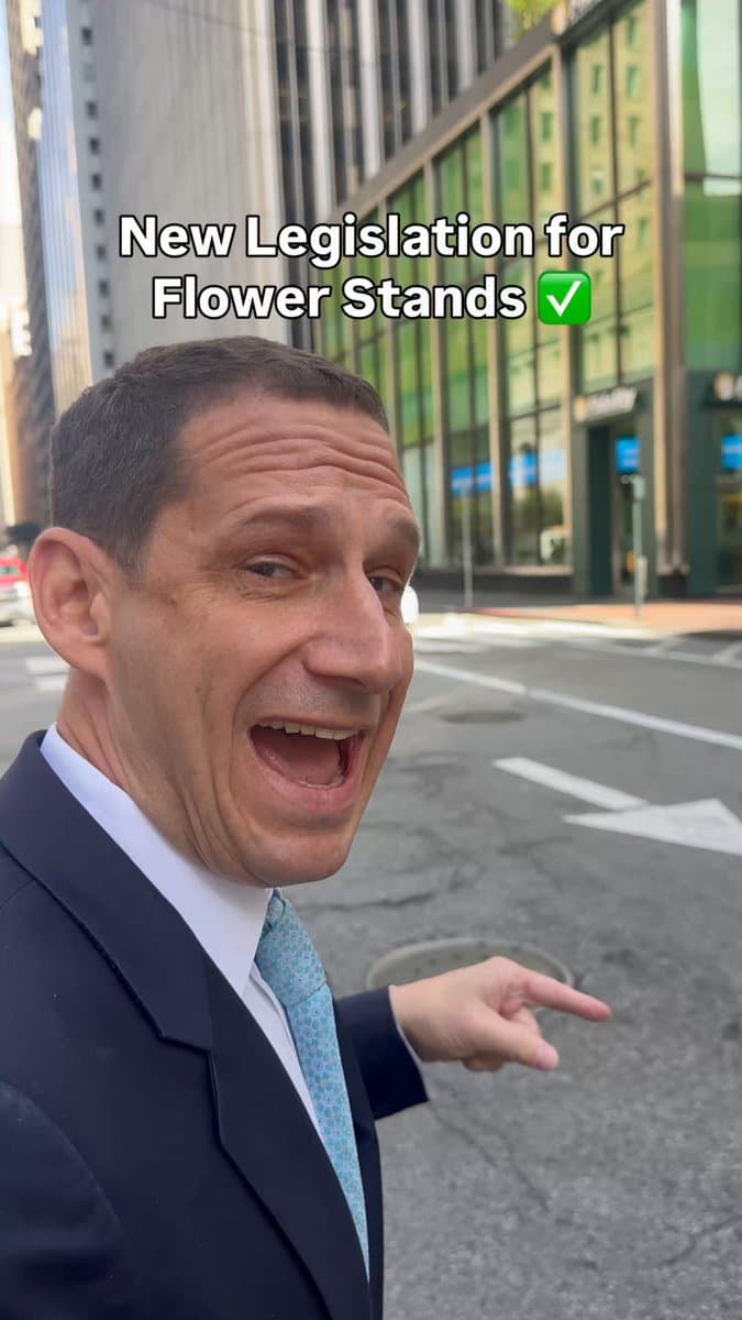 SF Mayor Lurie Signs Law Opening Sidewalk Flower Stand Permits to New Vendors