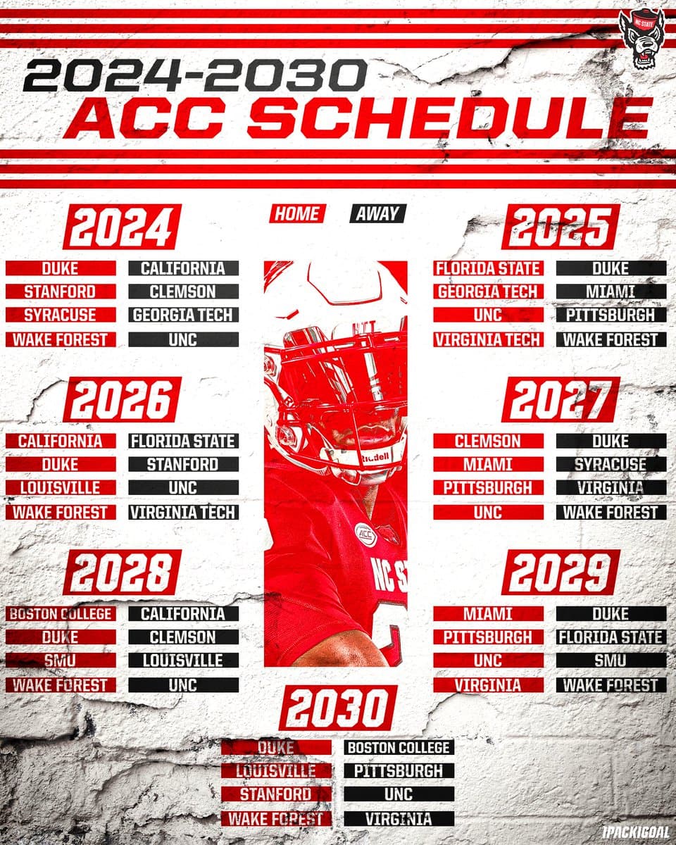 NC State Unveils 2026 Football Schedule, Opens in Rio vs Virginia
