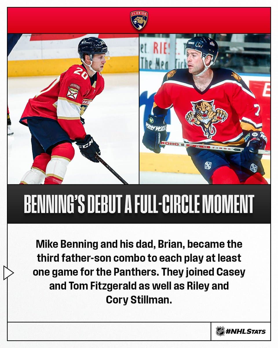 Mike Benning Records Assist in NHL Debut, Helps Panthers Top Blue Jackets