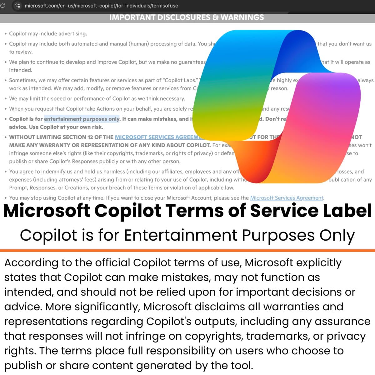 Microsoft Labels Copilot Entertainment Only While Aggressively Pushing It for Business