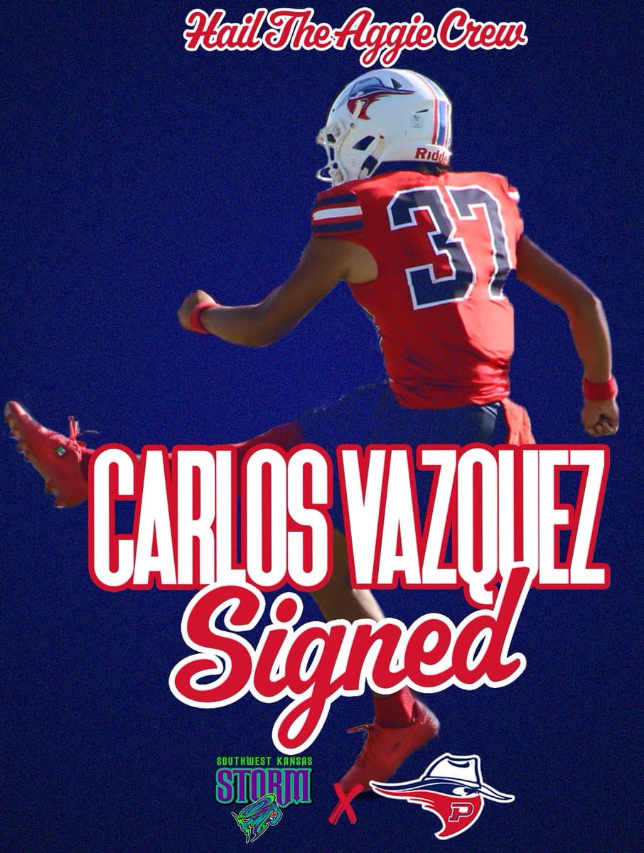 OPSU Kicker Carlos Vazquez Signs Pro Contract With Southwest Kansas Storm
