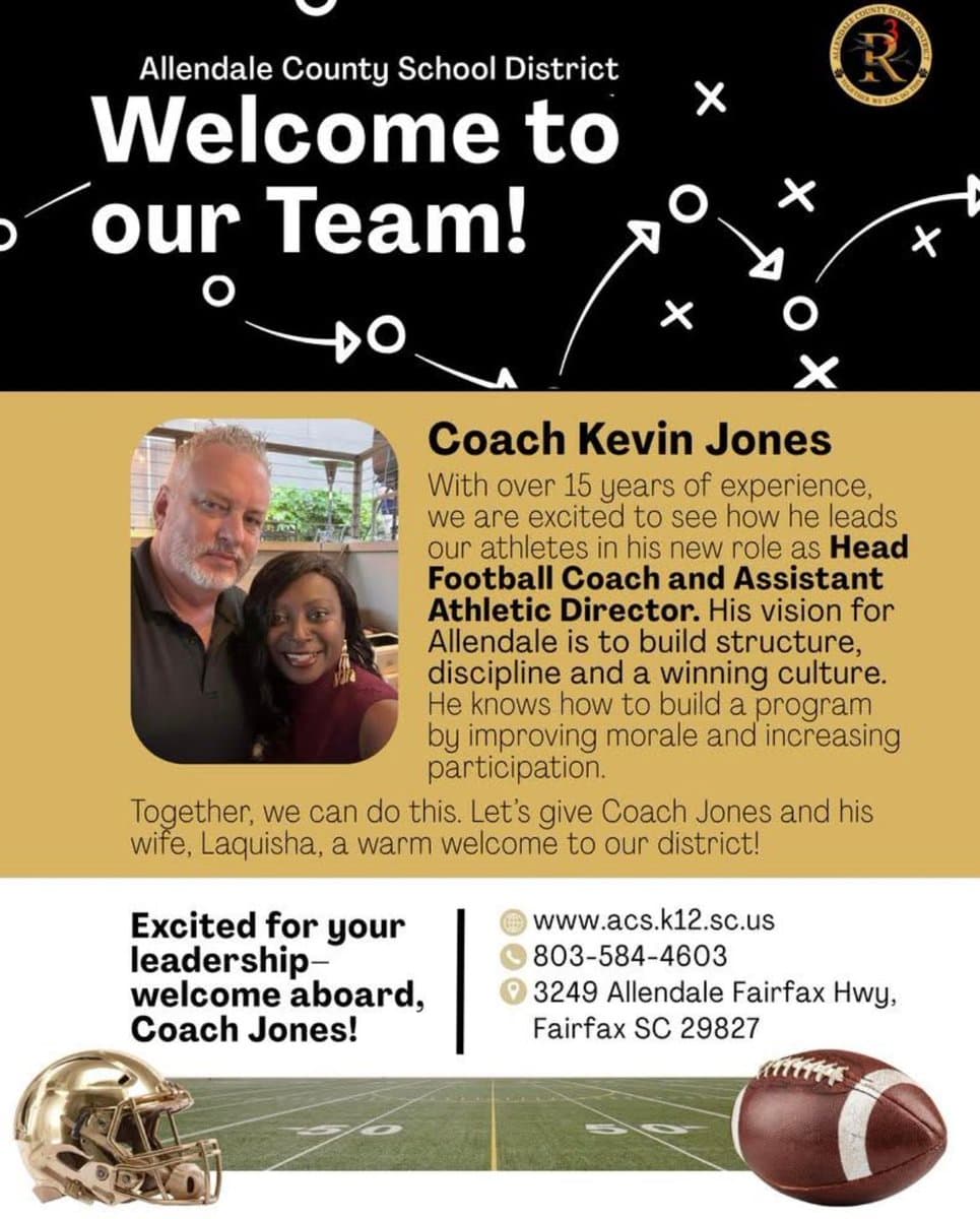 Allendale-Fairfax Names Kevin Jones New Head Football Coach