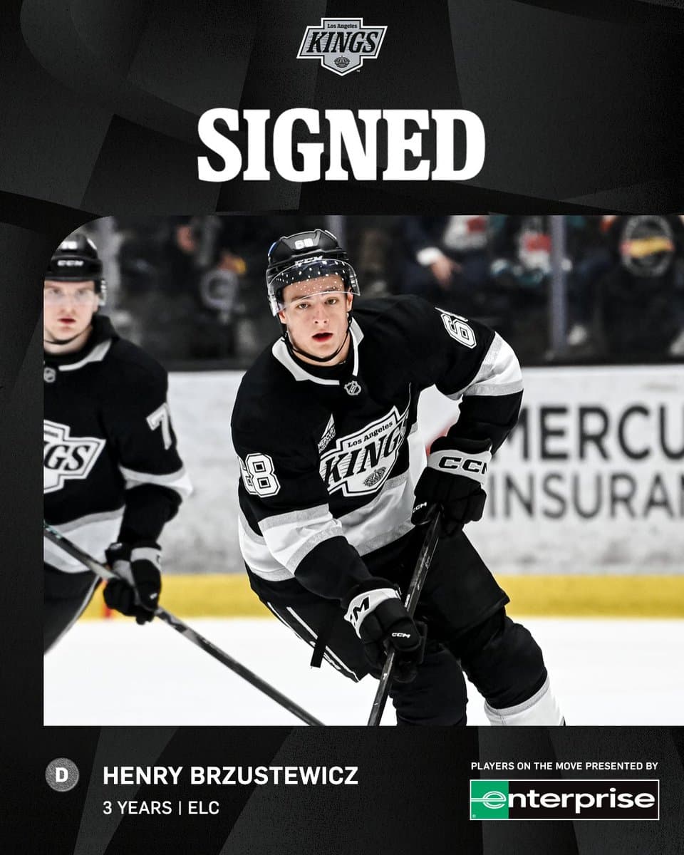 Kings Sign Brzustewicz to Entry-Level Deal, Defenseman Joins Ontario Reign on PTO
