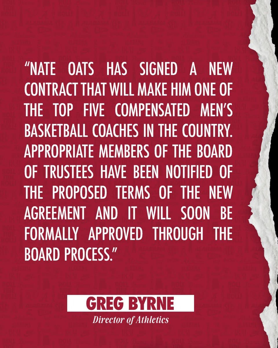 Alabama Locks Up Nate Oats With Top-5 Coaching Salary Deal