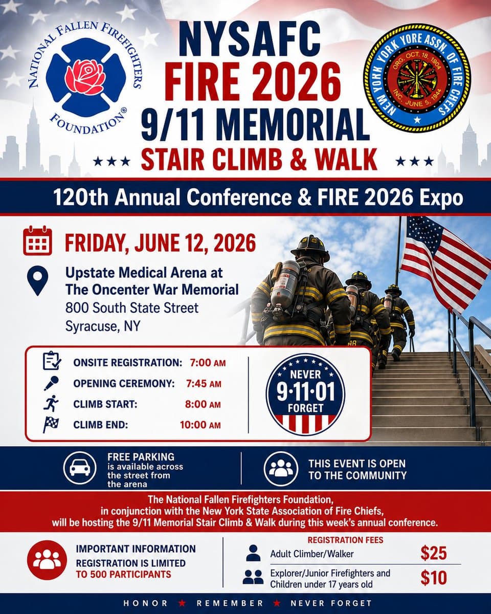 Syracuse to host fire chiefs conference, 9/11 stair climb memorial