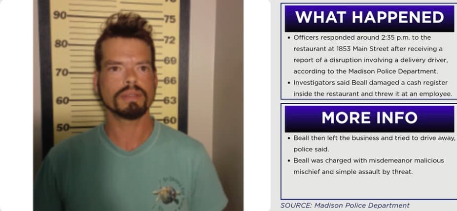 Delivery driver arrested after throwing cash register at Taco Bell worker