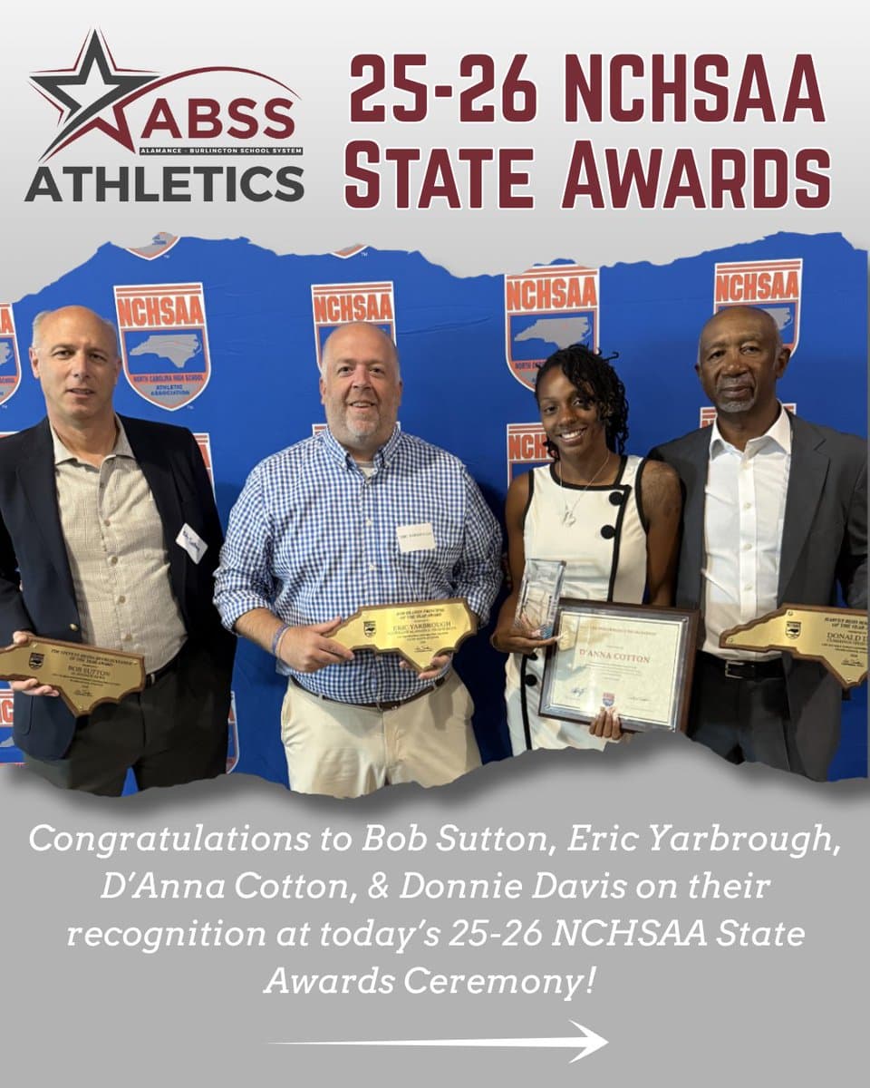 ABSS leaders, athletes honored at NCHSAA state awards ceremony
