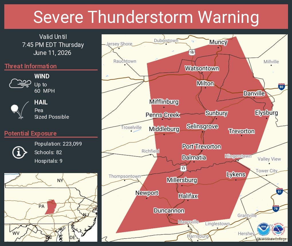 Severe thunderstorms hit Lewisburg, Mifflinburg and surrounding Union County areas