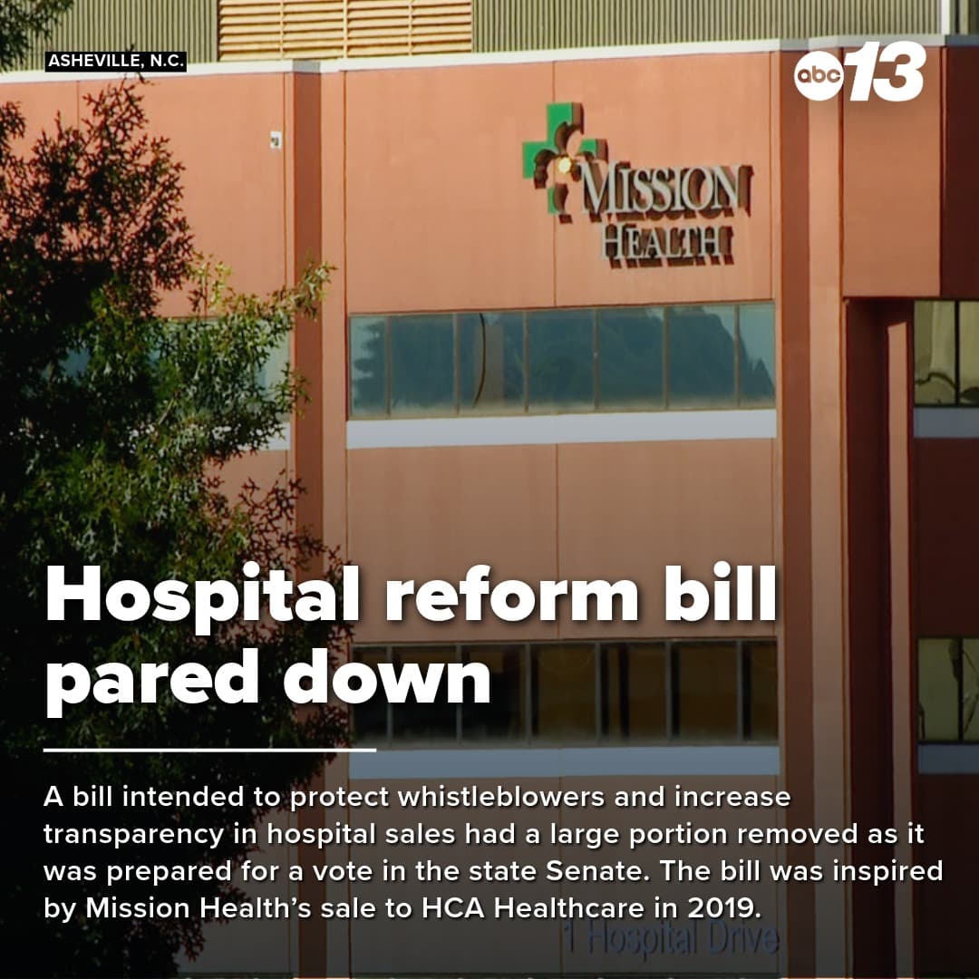 Senate bill on Mission Hospital loses transparency oversight provisions