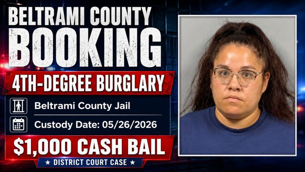 Beltrami County woman booked on burglary charges in Bemidji case