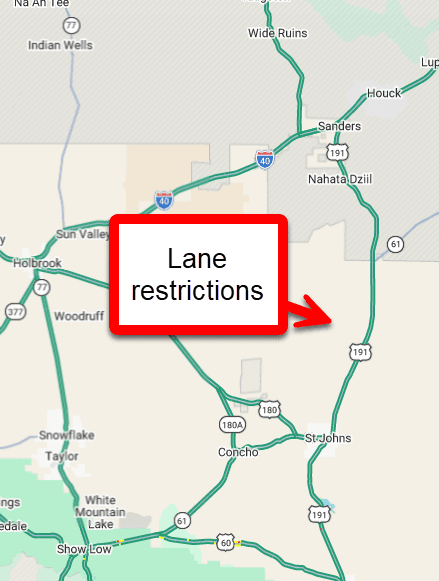 ADOT sets daytime lane restrictions on US 191 north of St. Johns