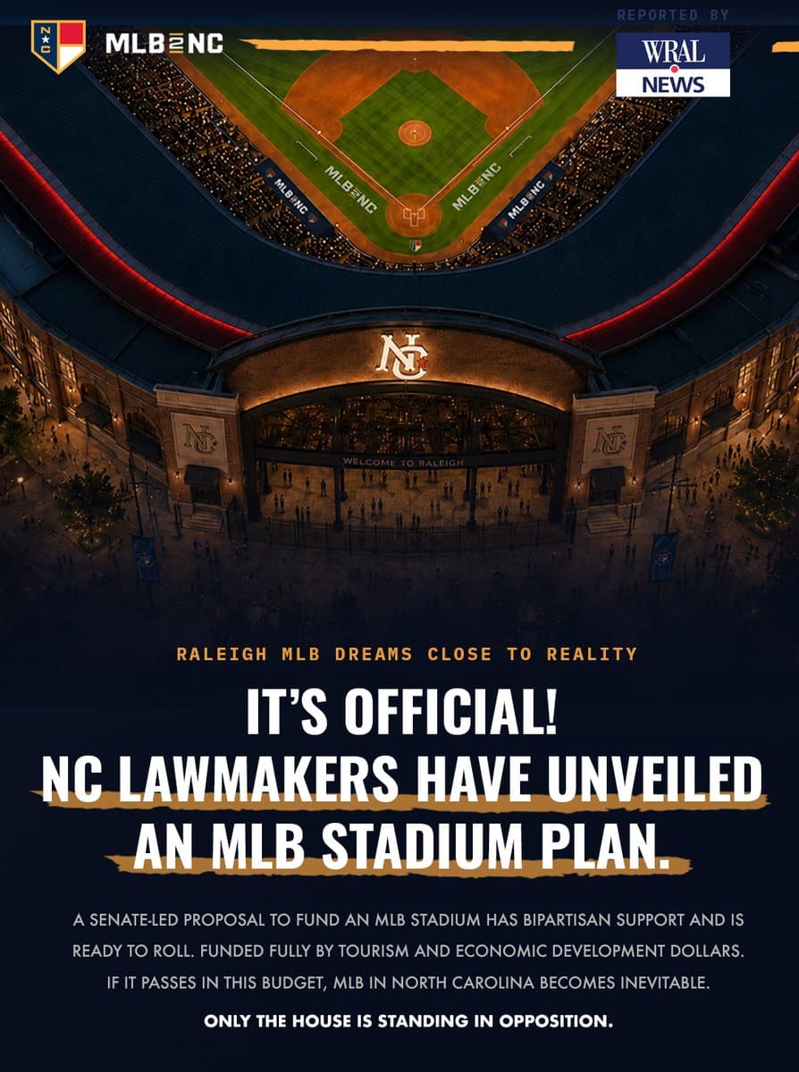 Senate proposal could fund Raleigh MLB stadium without raising state budget