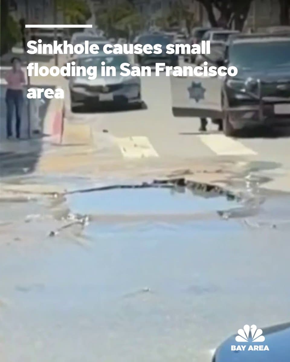 Sinkhole opens at Bay and Gough, San Francisco urges caution