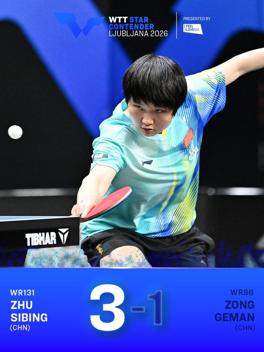 Zhu Sibing advances in Ljubljana qualifying, sets up Peng Yu-han clash