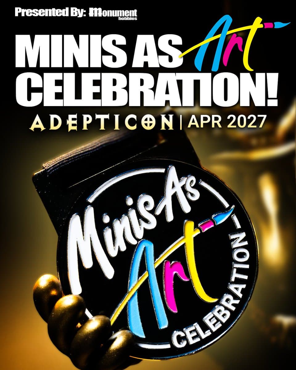Monument Hobbies launches Minis As Art event for AdeptiCon 2027