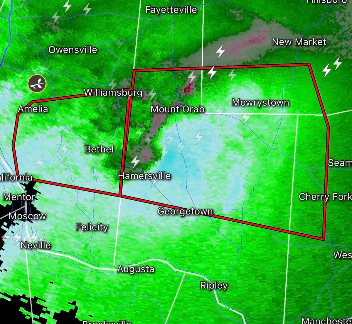Tornado warning issued for northwestern Adams County as storm moves east