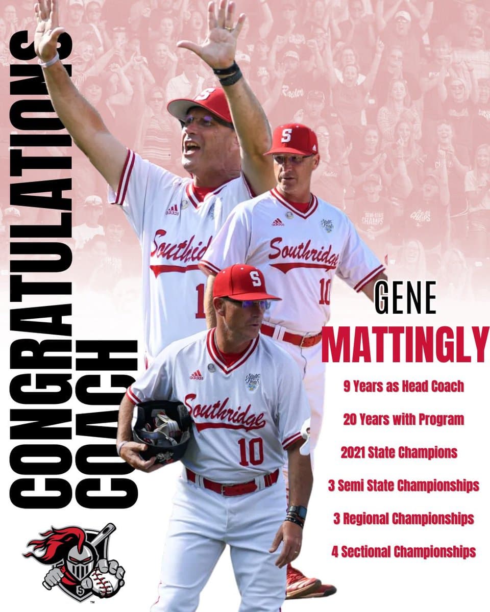 Southridge baseball coach Gene Mattingly retires after 20 years