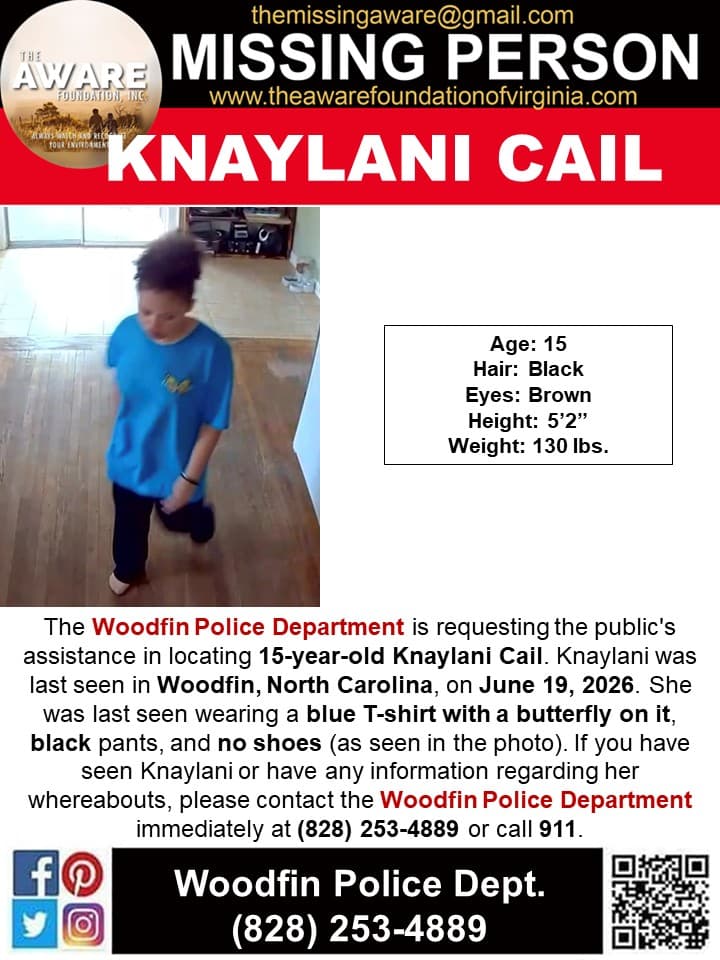Woodfin police seek public help locating missing 15-year-old girl
